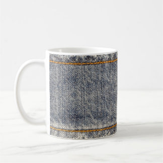 Denim Blue Jeans: Casual Double Patch Coffee Mug