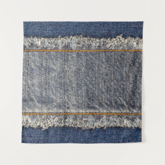 Denim Blue Jeans: Casual Double Patch Tapestry