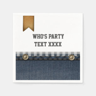 denim, blue jeans, cowboy, western napkin