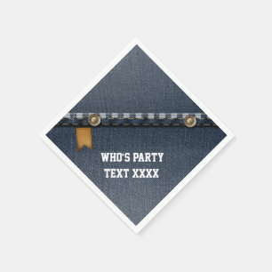 denim, blue jeans, cowboy, western napkin