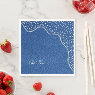 Denim Blue Jeans Diamond Napkin
