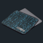Denim Blue Leopard Skin Design  Laptop Sleeve<br><div class="desc">Laptop Sleeve. Featuring a classy denim blue leopard skin design ready for you to personalise. ✔NOTE: ONLY CHANGE THE TEMPLATE AREAS NEEDED! 😀 If needed, you can remove the text and start fresh adding whatever text and font you like. 📌If you need further customisation, please click the "Click to Customise...</div>