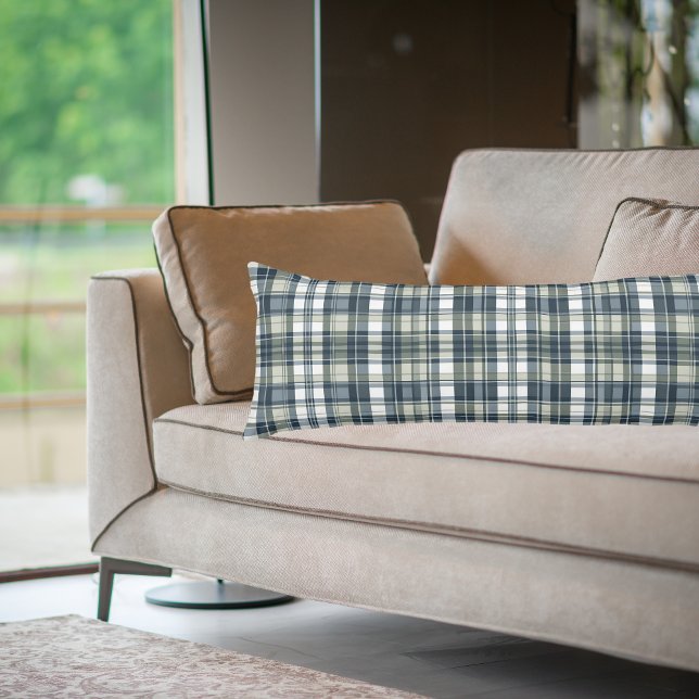 Denim Blue Sage Green White Pattern  Body Cushion (Creator Uploaded)