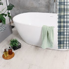 Denim Blue Sage Green White Plaid