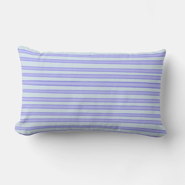 Denim blue stripes lumbar cushion (Front)