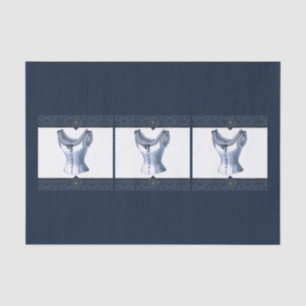 Denim Blue Vintage Bustier Tissue Paper