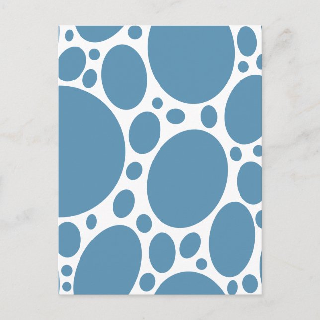 Denim Bule Bubbles Postcard (Front)