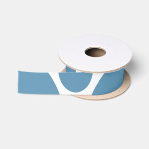 Denim Bule Bubbles Satin Ribbon