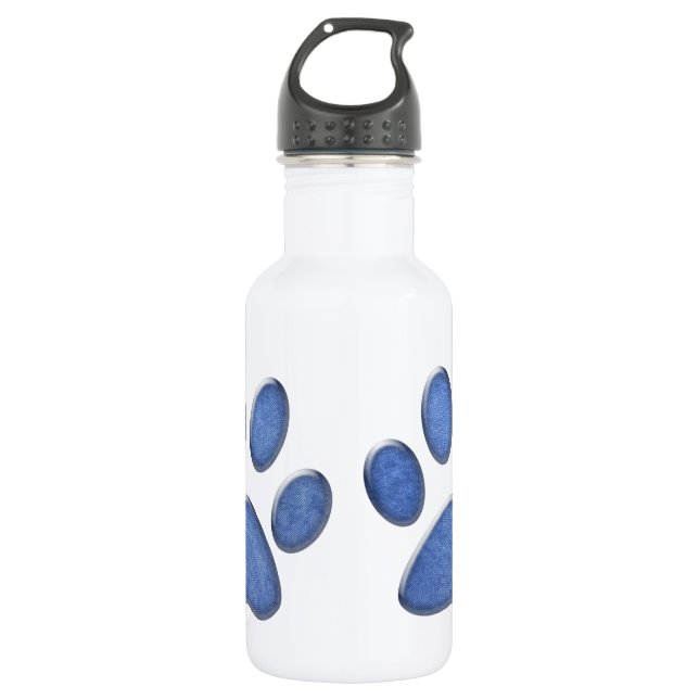 denim cat paw print 532 ml water bottle (Front)
