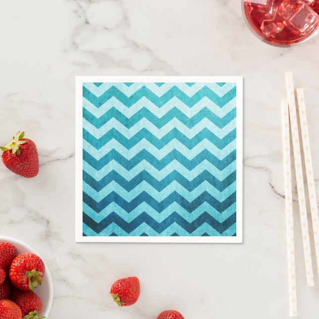 Denim Chevron by Shirley Taylor Napkin (Insitu)