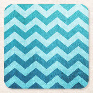 Denim Chevron by Shirley Taylor Square Paper Coaster