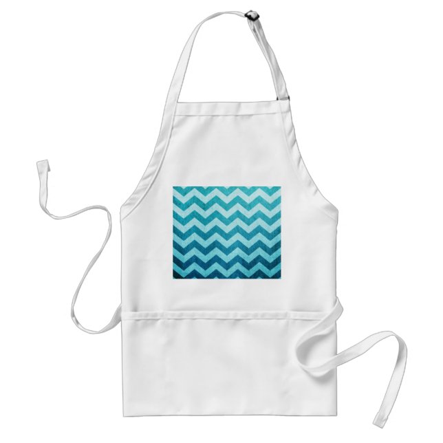 Denim Chevron by Shirley Taylor Standard Apron (Front)