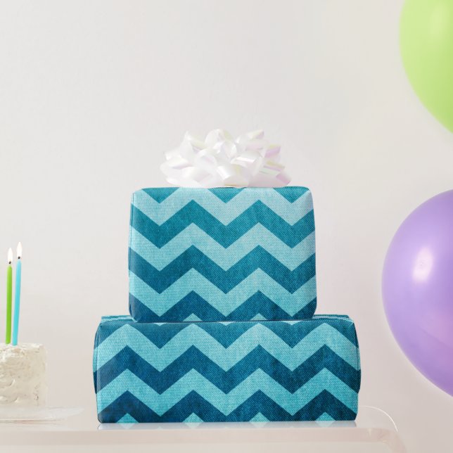 Denim Chevron by Shirley Taylor Wrapping Paper (Party Gifts)