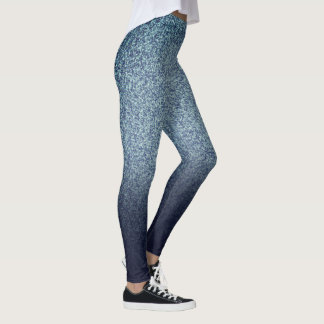 Denim colour Retro Print Leggings