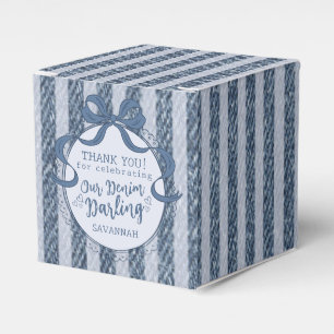 Denim Coquette Bow Blue Jean Birthday Favor Box