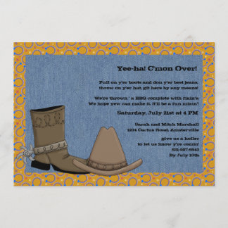 Denim Cowboy Invitation