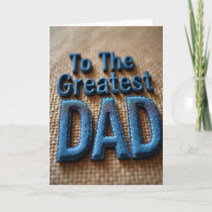 Denim Dads Day Fabric Card