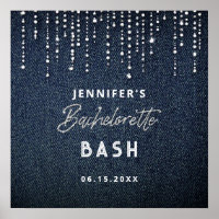 Denim Diamond Glitter Drippings Navy Bachelorette