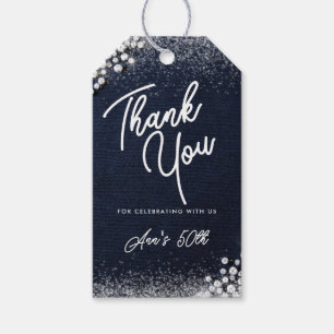Denim Diamonds Bling Classy Elegant Party Welcome Gift Tags