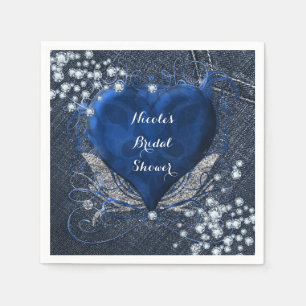 Denim & Diamonds Glam Birthday Party Napkin