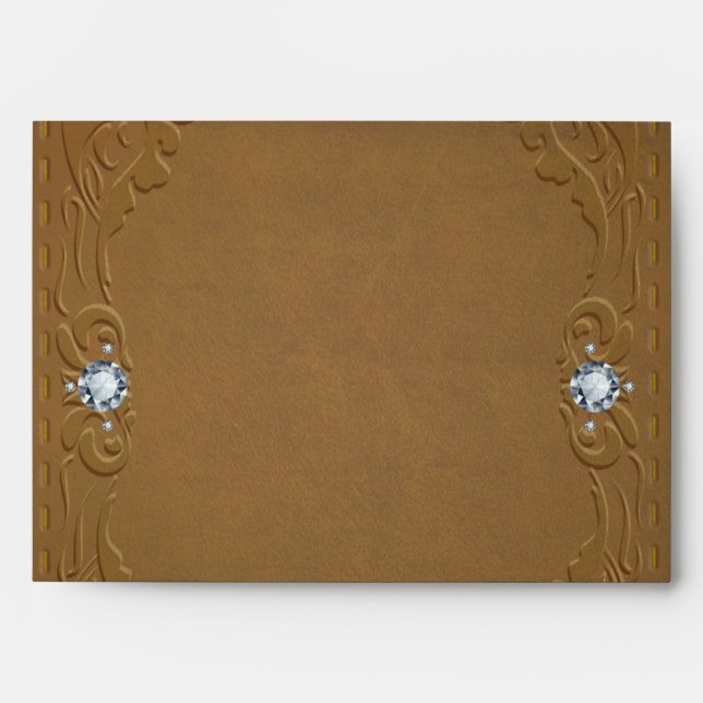 Denim & Diamonds Jeans Label Party Invitation Envelope (Front)