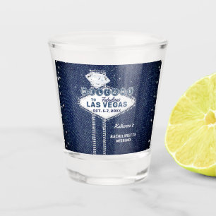 Denim Diamonds Las Vegas Iconic Bachelorette Party Shot Glass