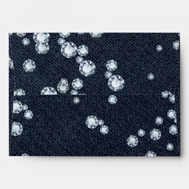 Denim & Diamonds Party Invitation Envelope (Back (Top Flap))