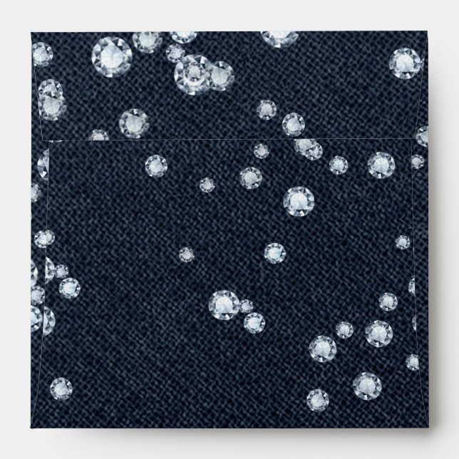 Denim & Diamonds Party Invitation Envelope (Back (Top Flap))