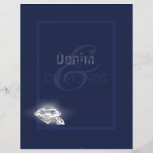 Denim & diamonds stationary paper.