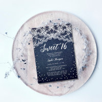 Denim Diamonds White Lace Sweet 16 Birthday Party