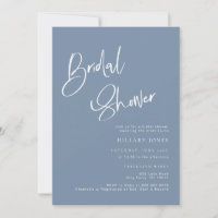 Denim/Dusty Blue Bohemian Bridal Shower Invitation