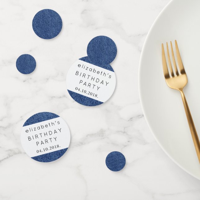 Denim Fabric, Denim Texture, Blue Denim, Birthday Confetti (Group)