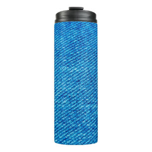Denim fabric jeans blue jeans thermal tumbler