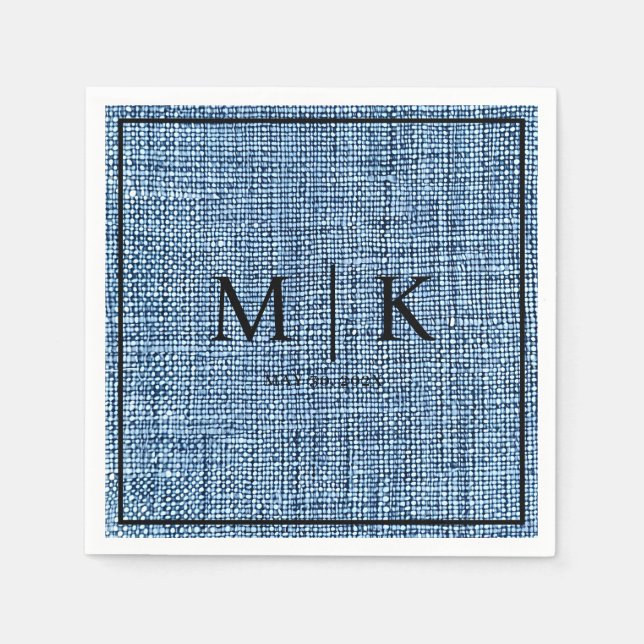 Denim Fabric Light Blue | Wedding Napkins (Front)