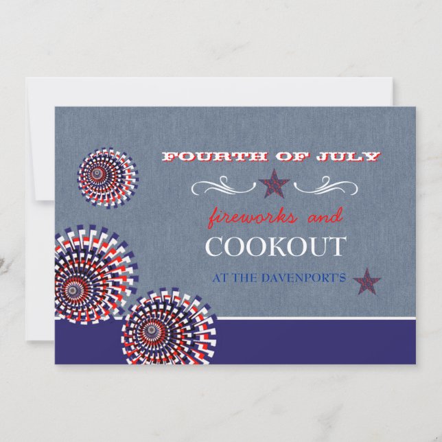 Denim Holiday Invitation (Front)