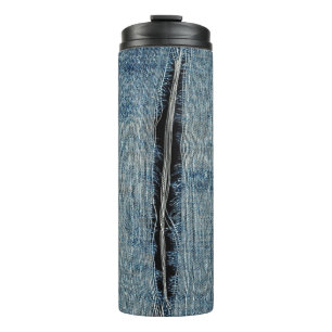Denim-Inspired Thermal Tumbler