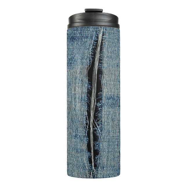 Denim-Inspired Thermal Tumbler (Front)