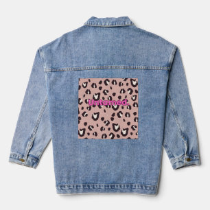 Denim Jacket pink animal print