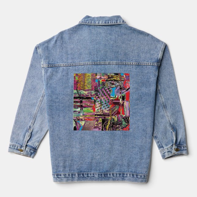 Denim Jacket – Urban Fractals (Back)