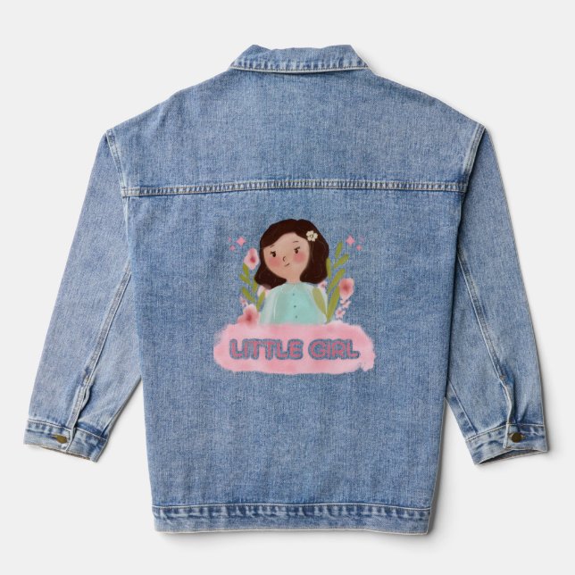 Denim Jacket with little girl design (Back)