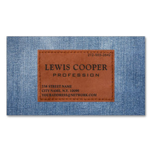 Denim Jean Moderne Minimalist Magnetic Business Card