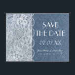 Denim & Lace Rustic Save The Date Wedding Postcard<br><div class="desc">Denim & Lace Rustic Save The Date Wedding Postcard. Customise with any text. Matching items available.</div>