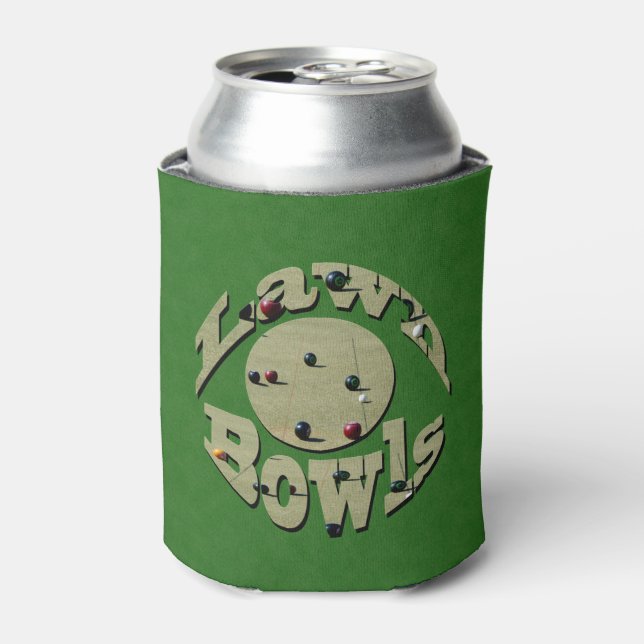 Denim Lawn Bowls, Can Cooler (Can Front)