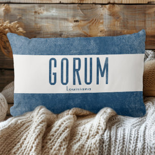 Denim Look Gorum Louisiana State Lumbar Cushion