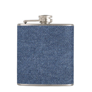 Denim Look Hip Flask