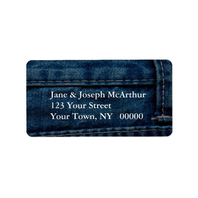 Denim Look Label (Front)