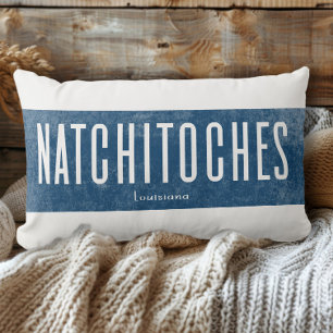 Denim Look Natchitoches Louisiana State  Lumbar Cushion