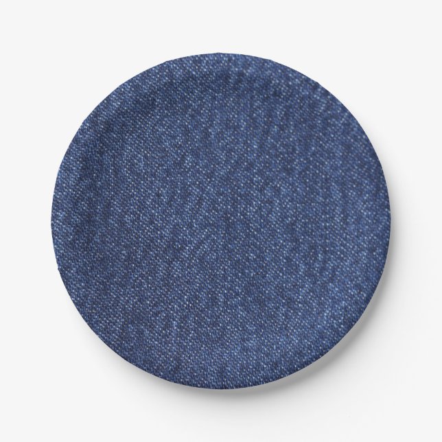Denim Look Paper Plate (Front)
