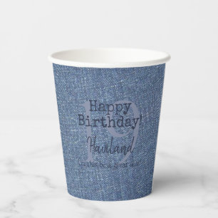 Denim Look Personalizable Paper Cups  HAMbyWG