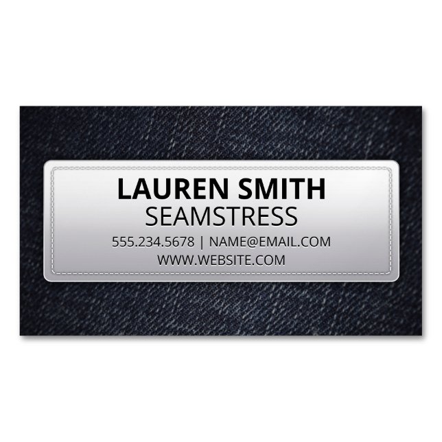 Denim Magnetic Business Card (Front)